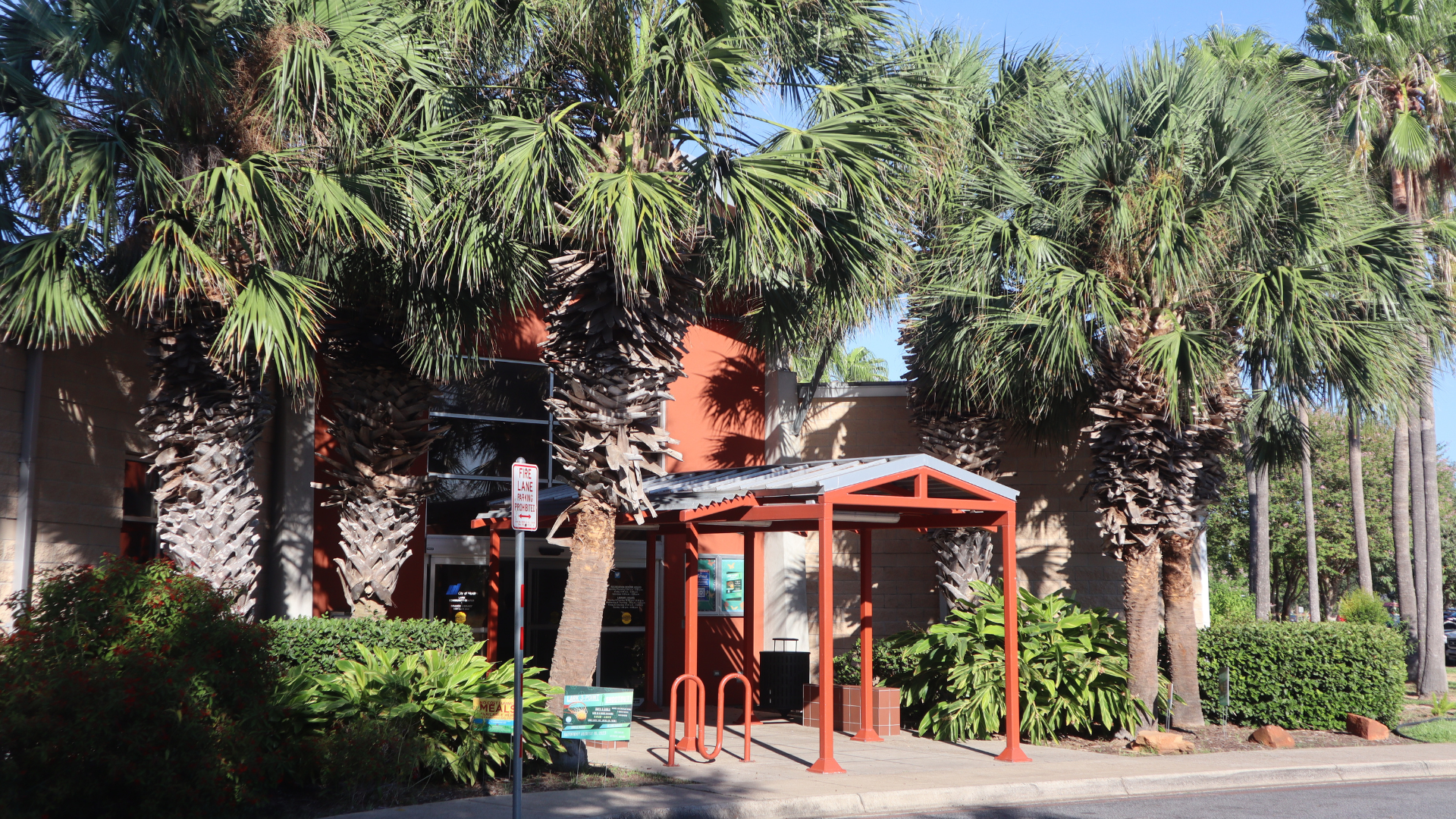 Exterior entrance of Lark Branch Library